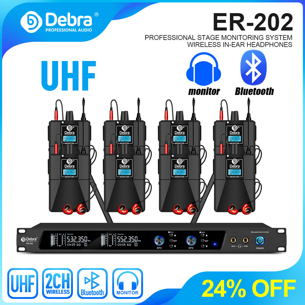 In Ear Monitor Iem - Debra UHF IEM ER-202 Wireless In