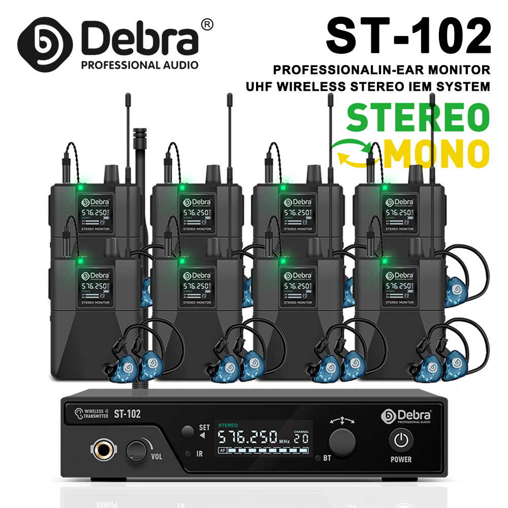 In Ear Monitor Iem - Debra ST-102 UHF IEM Stereo Wireless