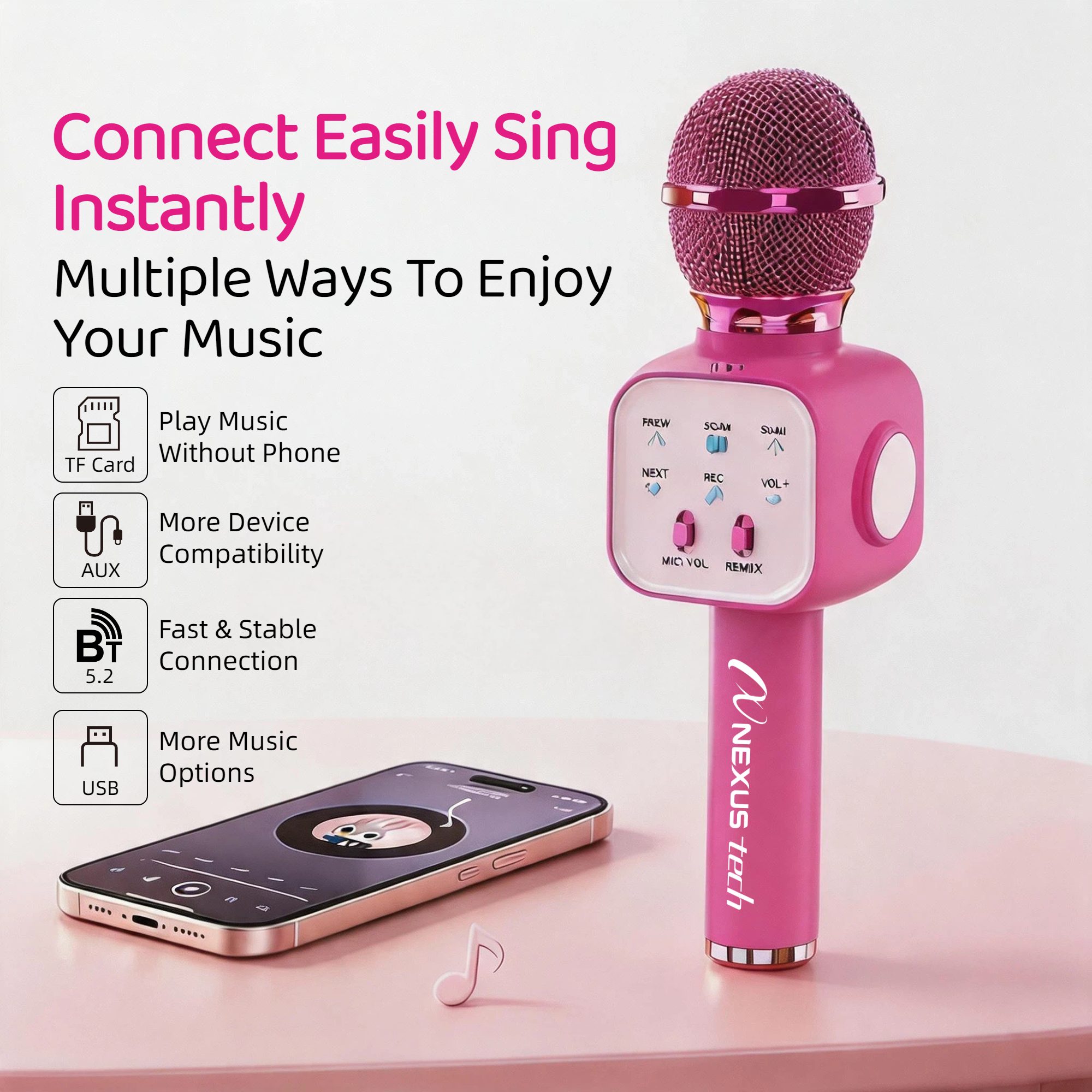 Wireless Bluetooth 5.2 Karaoke - Shure Mic Sm58 ulasan dan harga