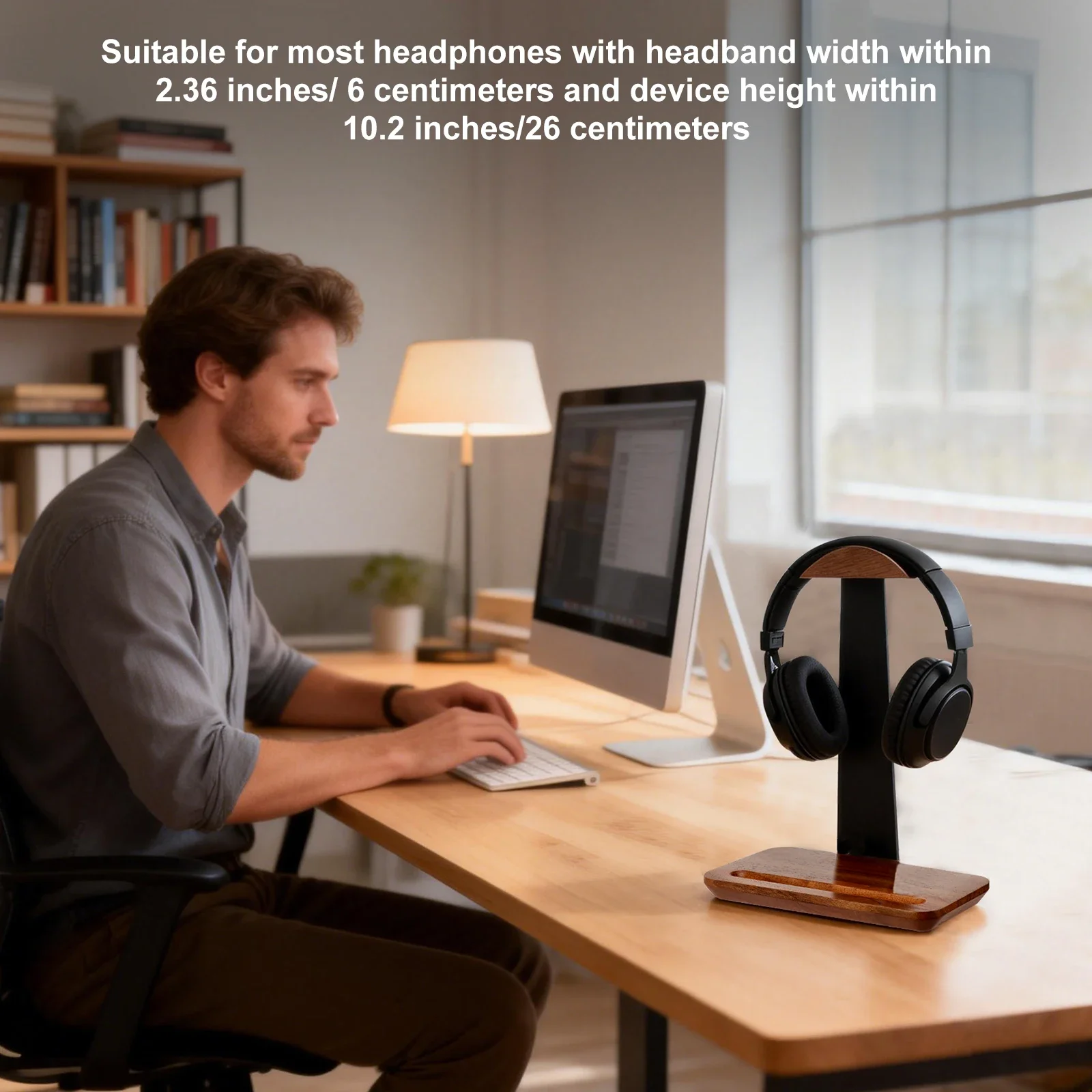 Universal Wood Headphone Stand - Headphone Stand Desk ulasan dan harga
