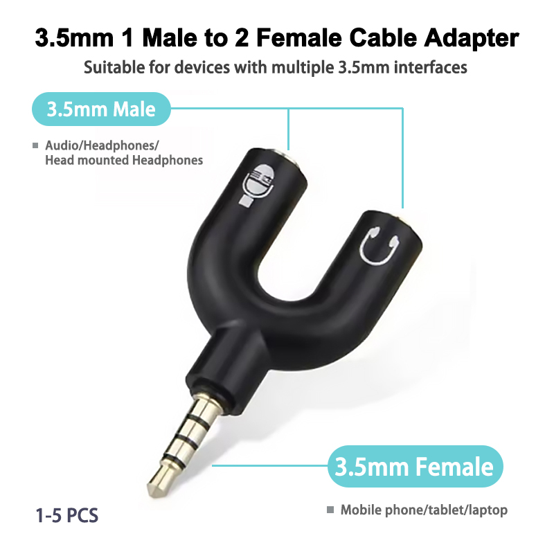 3.5mm headphone splitter micro - Earphone Splitter Jack ulasan dan harga